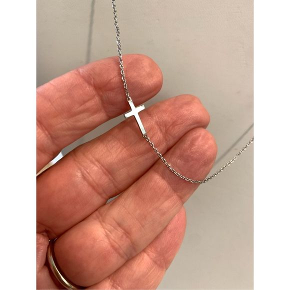 Pave Crystal Cross Necklace Chain #faith - Picture 3 of 7